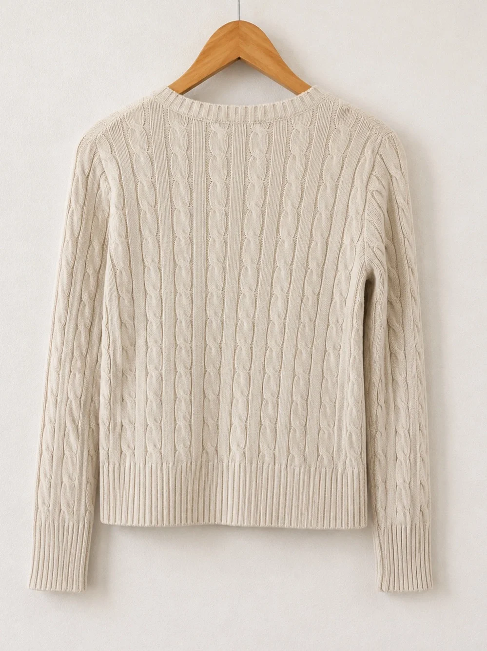 Ralph Lauren Girls Cable Knit Sweater Size M (10) Ivory Cotton Ruffle Henley Pin